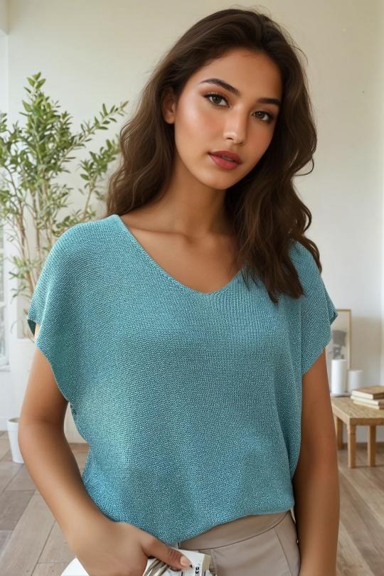 Tops Mujer Green water ZAFA Paris 31E25H183 Efashion Paris