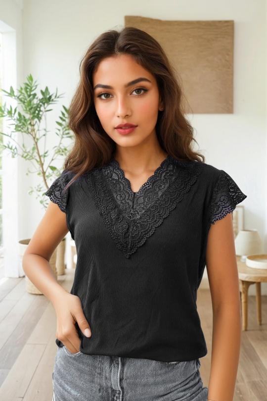 Tops Femme bleu cyan ZAFA Paris 20E02H12 Efashion Paris