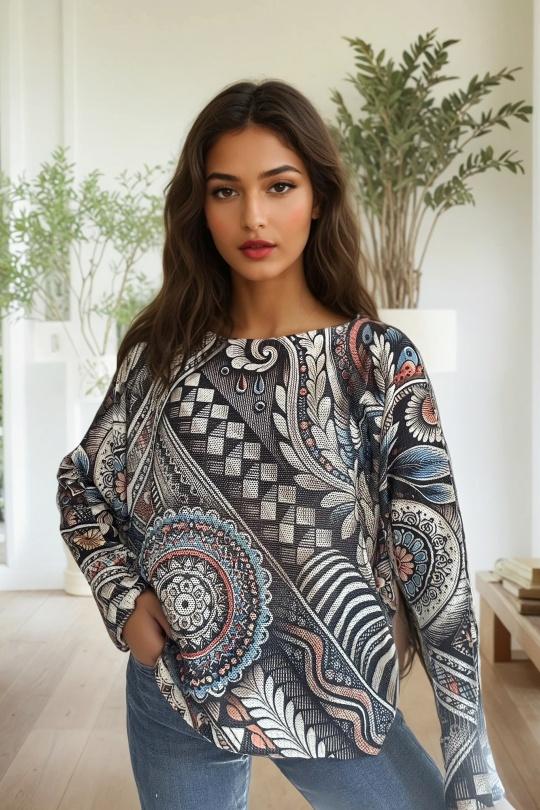Top Donna Color unic ZAFA Paris 1257-424 Efashion Paris