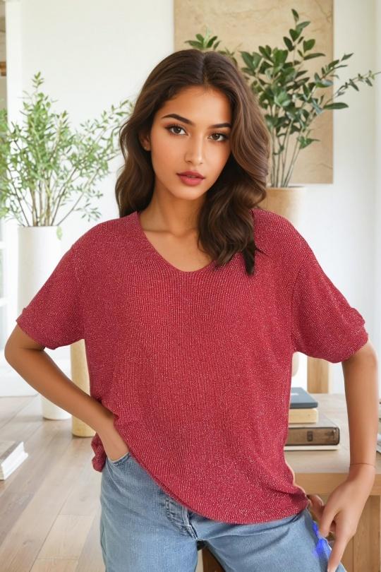 Tops Femme Rouge ZAFA Paris 26P23H25 Efashion Paris