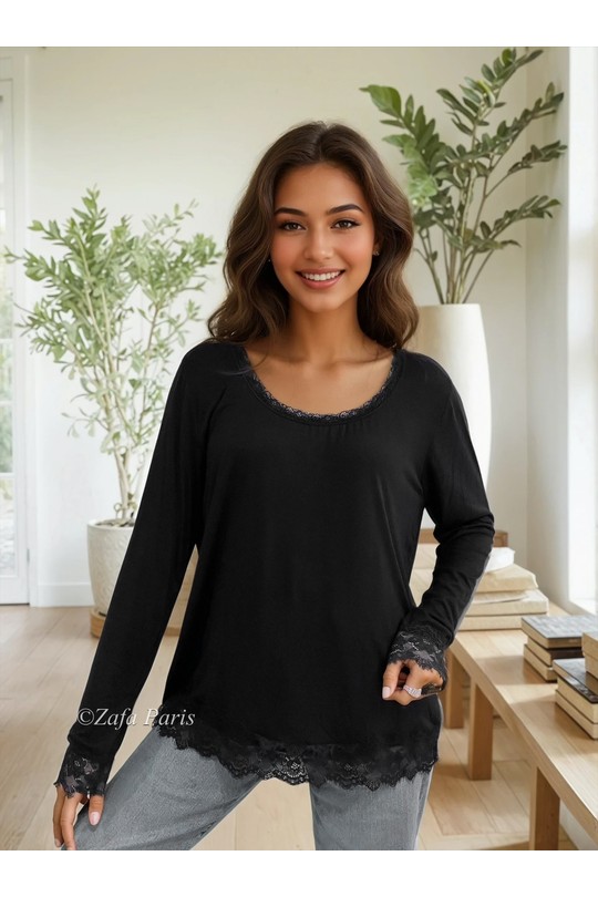 Tops Femme Noir ZAFA Paris 51E37H105 Efashion Paris