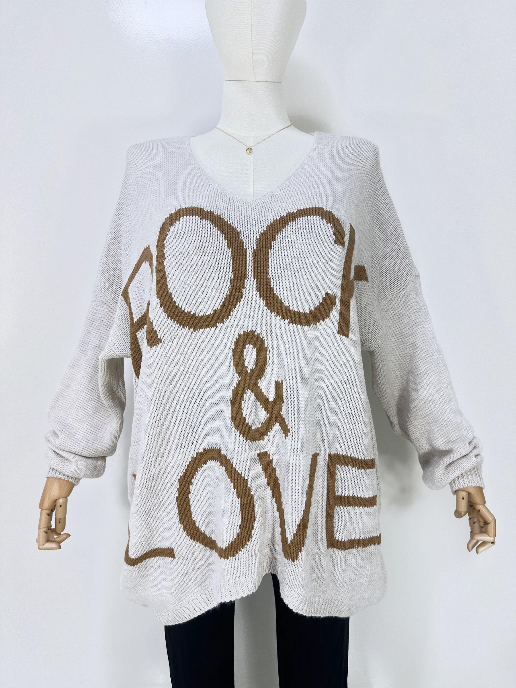 Pulls Femme Beige ZAFA Paris 21E15H38-ROCK LOVE #c Efashion Paris