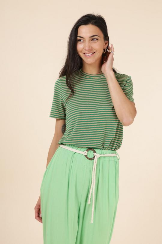 T-shirts Femme Vert anis JOWELL 13046 Efashion Paris