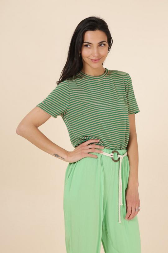 T-shirts Femme Vert anis JOWELL 13046 Efashion Paris