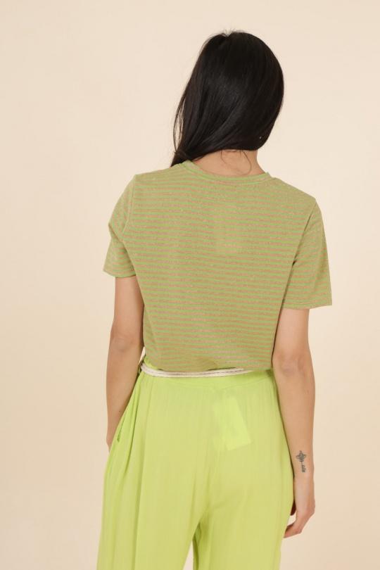 T-shirts Femme Vert anis JOWELL 13046 Efashion Paris