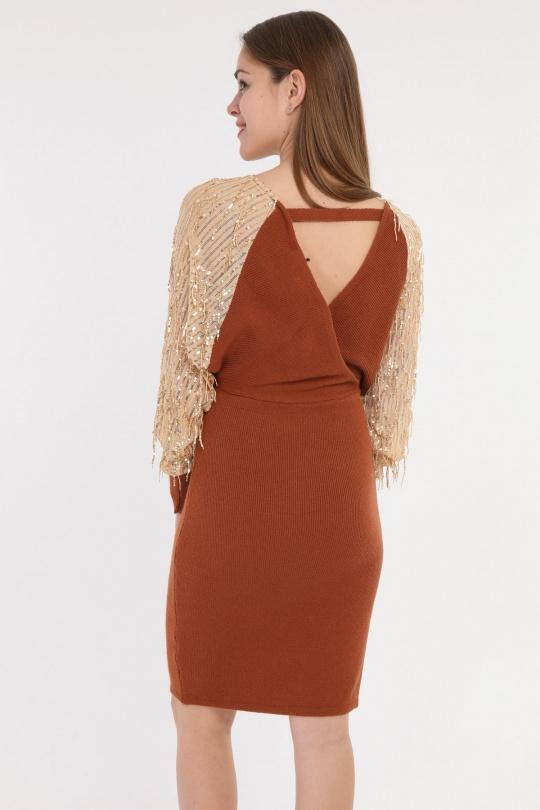 Robes mi-longues Femme Camel JOWELL YPU720 Efashion Paris