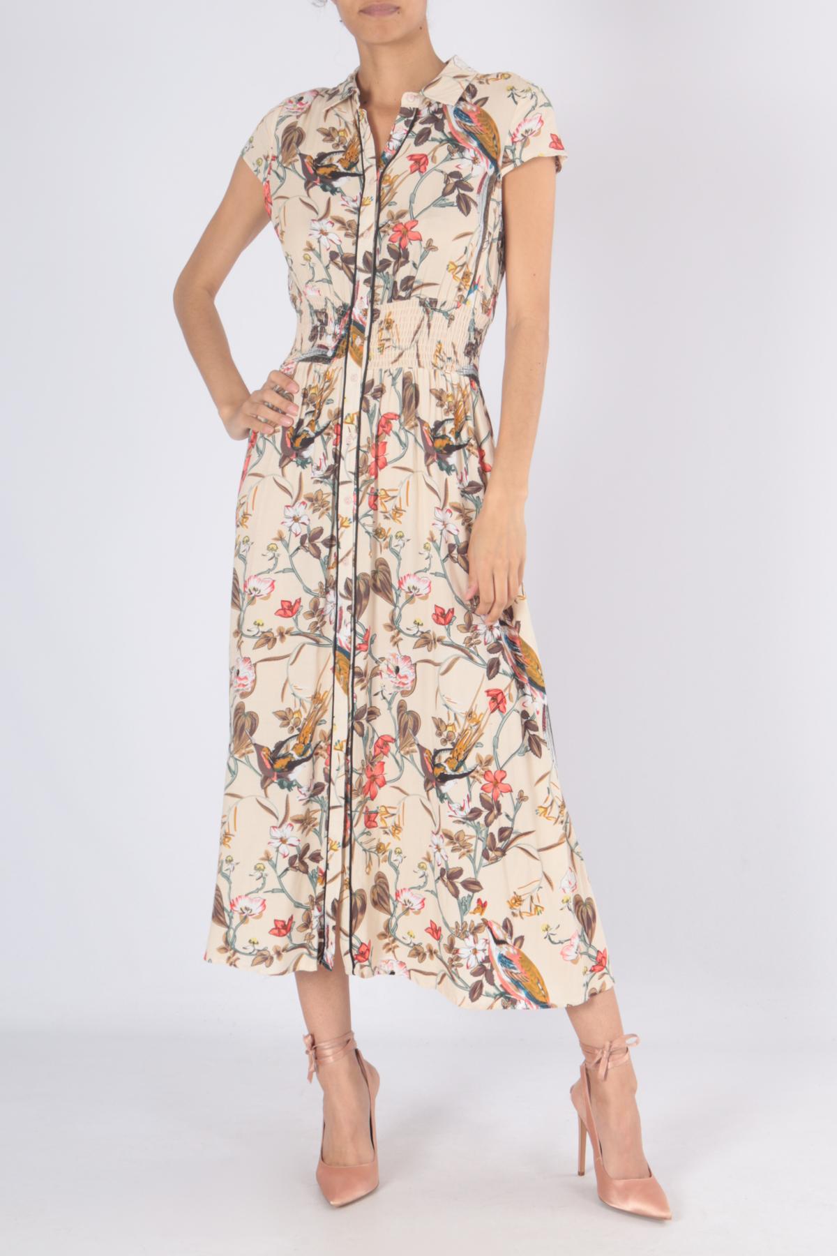 Robes mi-longues Femme MR8836-47-BEIGE JOWELL | Efashion Paris sur ...