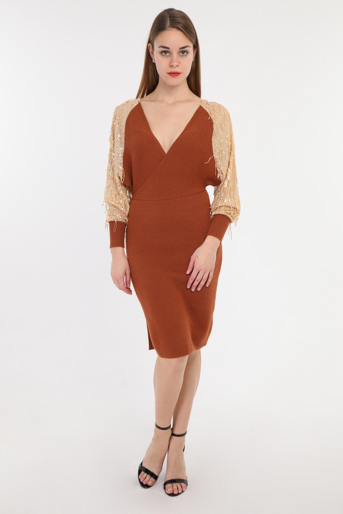 Midi dresses Women Camel JOWELL YPU720 #c Efashion Paris