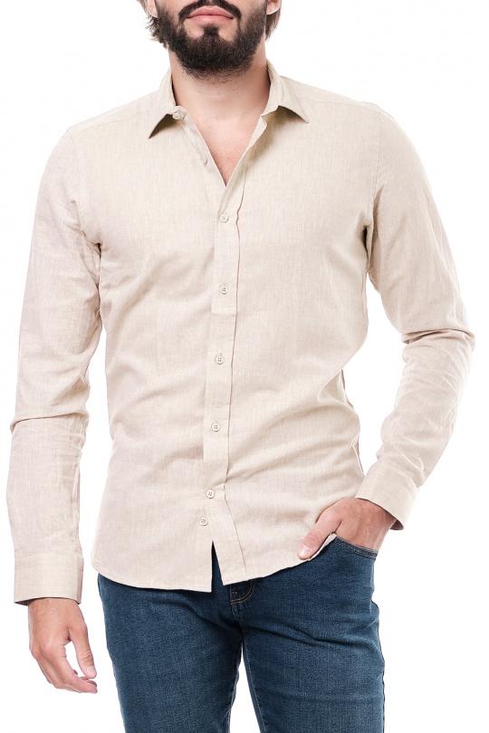 Chemises Homme CHEMISE EN LIN RAPHAEL M 3XL BEIGE CLAIR Hopenlife Efashion Paris sur eFashion