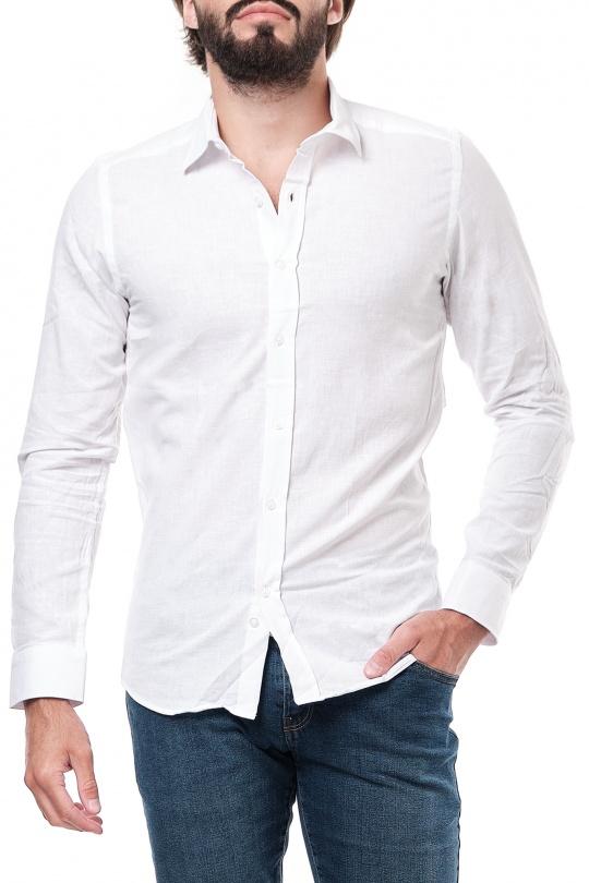 Chemises Homme Blanc Hopenlife CHEMISE UNIE RON-3XL Efashion Paris