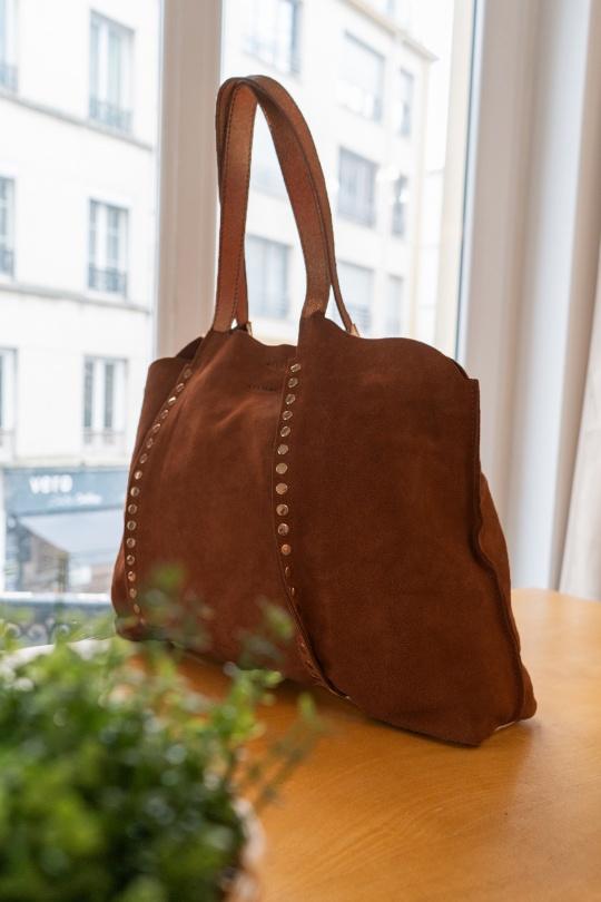 Cabas Maroquinerie Marron ITALINA - RITELLE (CHERRY LEATHER) 4103 Efashion Paris