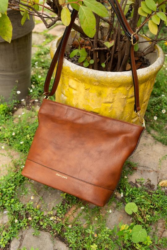 Shoulder bags Bags Brown ITALINA - RITELLE (CHERRY LEATHER) 4182 Efashion Paris