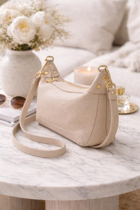 Shoulder bags Bags Beige ITALINA - RITELLE (CHERRY LEATHER) 4177 Efashion Paris