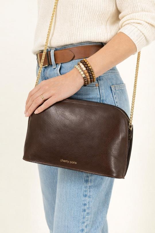 Shoulder bags Bags Brown ITALINA - RITELLE (CHERRY LEATHER) 4013 Efashion Paris