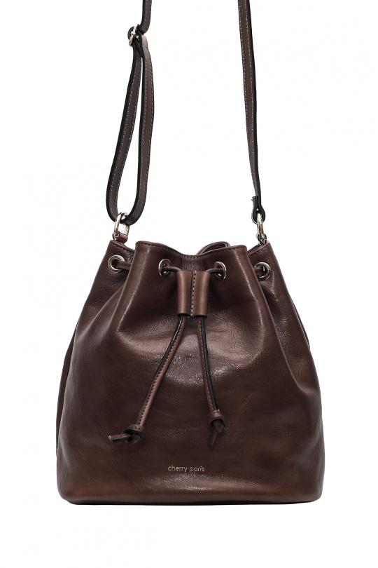 Sacs à bandoulière Maroquinerie Choco ITALINA - RITELLE (CHERRY LEATHER) 4009 Efashion Paris