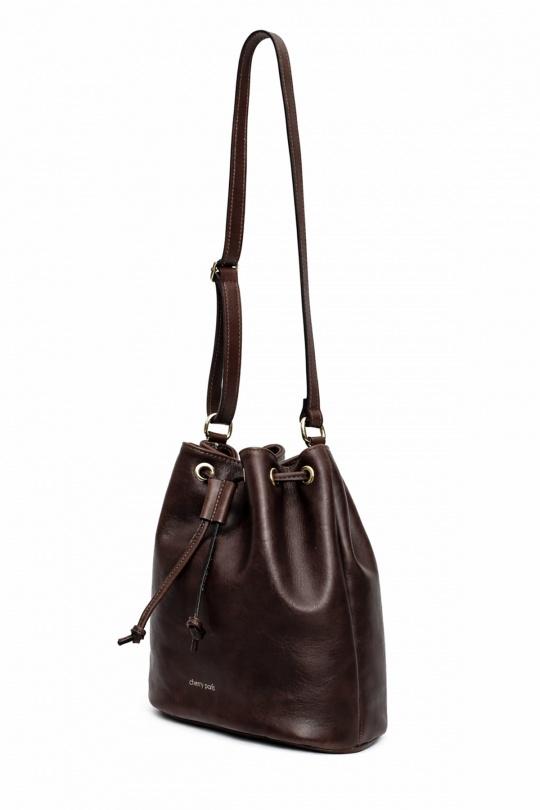 Sacs à bandoulière Maroquinerie Choco ITALINA - RITELLE (CHERRY LEATHER) 4009 Efashion Paris