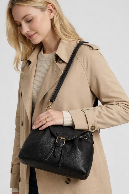 Sacs à bandoulière Maroquinerie Cognac ITALINA - RITELLE (CHERRY LEATHER) 4196 Efashion Paris