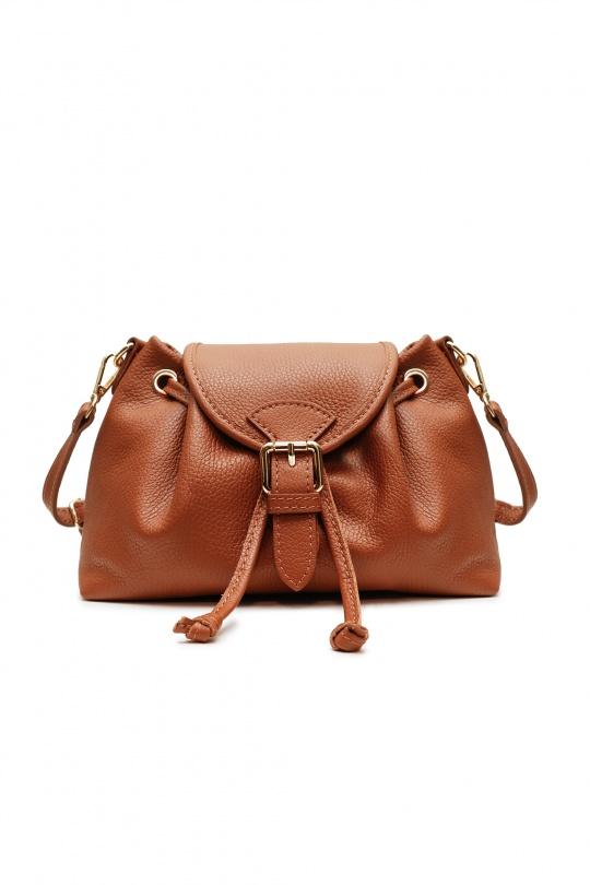 Sacs à bandoulière Maroquinerie Cognac ITALINA - RITELLE (CHERRY LEATHER) 4196 Efashion Paris