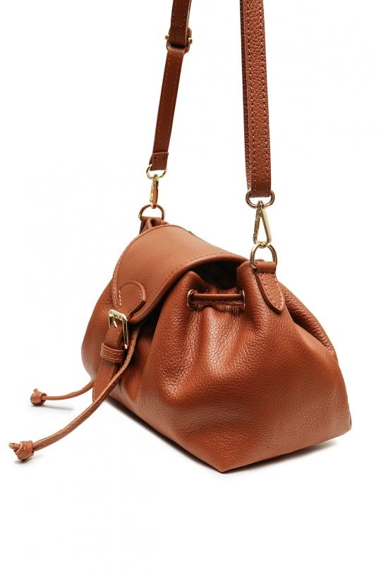 Sacs à bandoulière Maroquinerie Cognac ITALINA - RITELLE (CHERRY LEATHER) 4196 Efashion Paris
