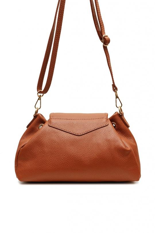 Sacs à bandoulière Maroquinerie Cognac ITALINA - RITELLE (CHERRY LEATHER) 4196 Efashion Paris