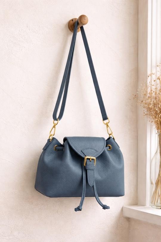 Sacs à bandoulière Maroquinerie Cognac ITALINA - RITELLE (CHERRY LEATHER) 4196 Efashion Paris