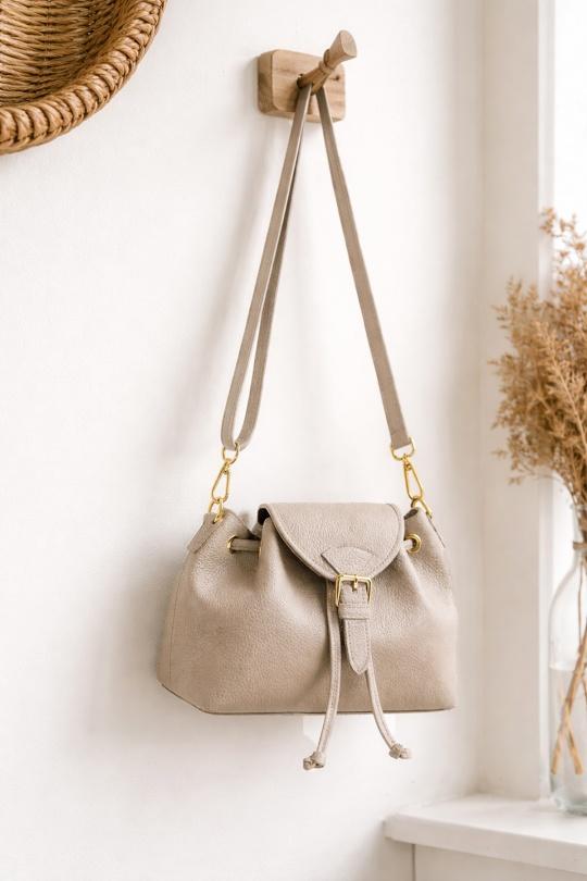 Sacs à bandoulière Maroquinerie Cognac ITALINA - RITELLE (CHERRY LEATHER) 4196 Efashion Paris