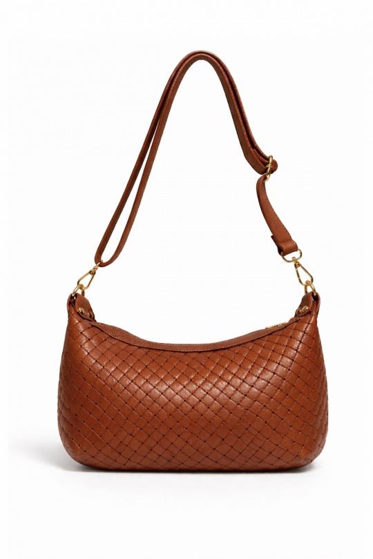 Sacs à bandoulière Maroquinerie Cognac ITALINA - RITELLE (CHERRY LEATHER) 4208 Efashion Paris