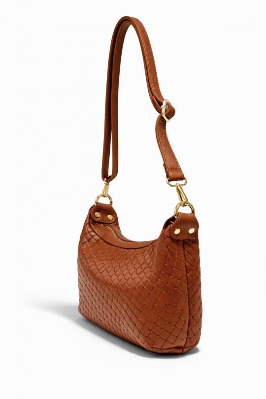 Sacs à bandoulière Maroquinerie Cognac ITALINA - RITELLE (CHERRY LEATHER) 4208 Efashion Paris