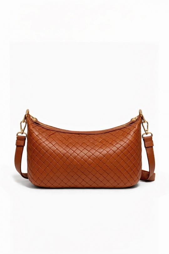 Sacs à bandoulière Maroquinerie Cognac ITALINA - RITELLE (CHERRY LEATHER) 4208 Efashion Paris