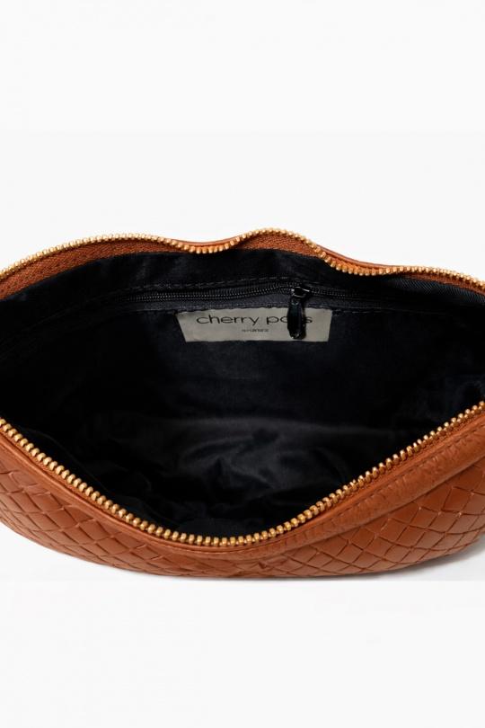 Sacs à bandoulière Maroquinerie Cognac ITALINA - RITELLE (CHERRY LEATHER) 4208 Efashion Paris