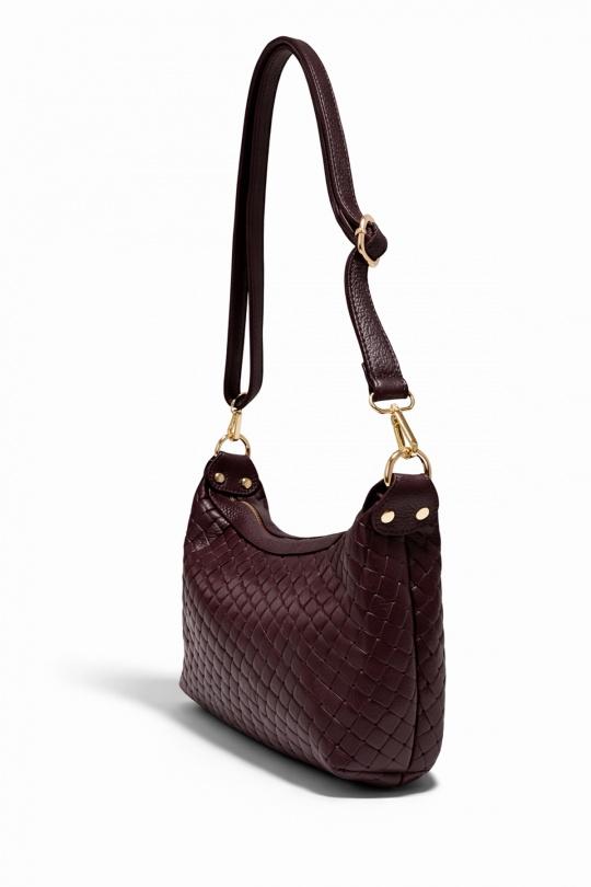 Sacs à bandoulière Maroquinerie Cognac ITALINA - RITELLE (CHERRY LEATHER) 4208 Efashion Paris