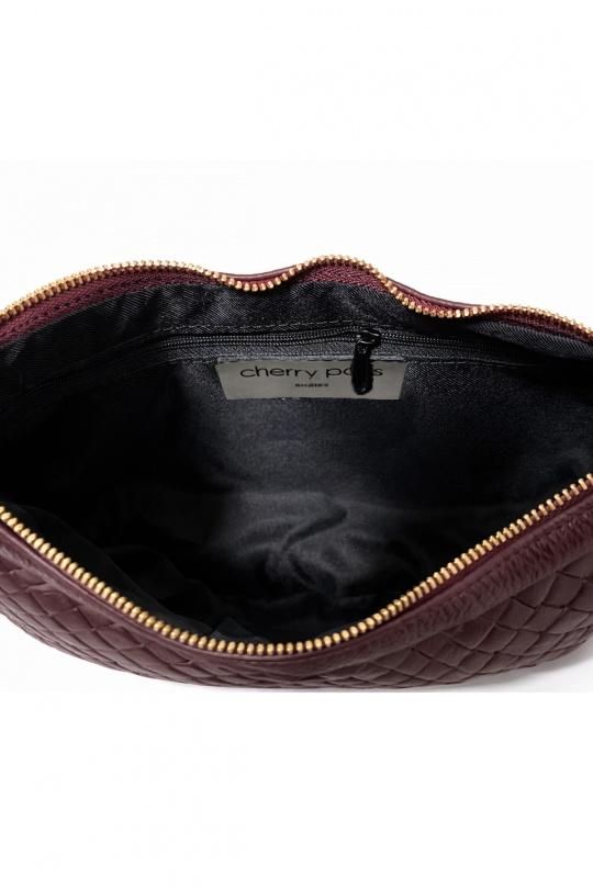 Sacs à bandoulière Maroquinerie Cognac ITALINA - RITELLE (CHERRY LEATHER) 4208 Efashion Paris