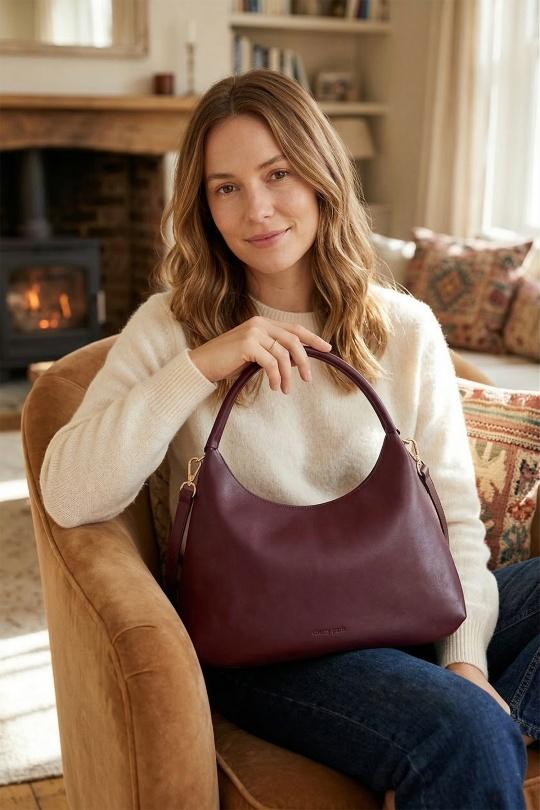 Sacs à main Maroquinerie Bordeaux ITALINA - RITELLE (CHERRY LEATHER) 4212 Efashion Paris