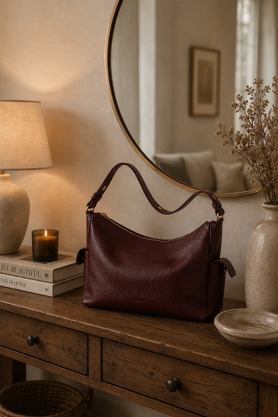 Sacs à main Maroquinerie Noir ITALINA - RITELLE (CHERRY LEATHER) 4216 Efashion Paris