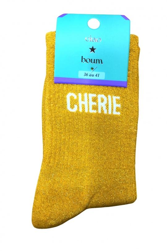 Collants & Chaussettes Femme Jaune moutarde SAS ANOUSHKA B02CHÈRIE Efashion Paris