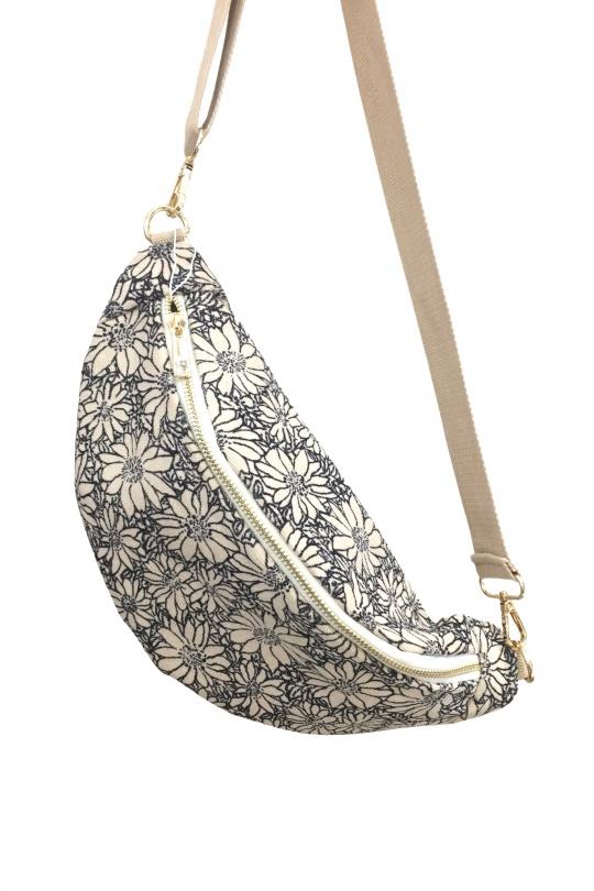 Sacs bananes Maroquinerie Fleur beige SAS ANOUSHKA 649 Efashion Paris