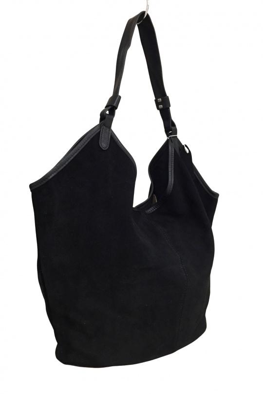 Cabas Maroquinerie Noir SAS ANOUSHKA 9062 Efashion Paris