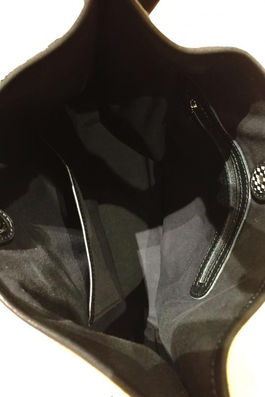 Cabas Maroquinerie Noir SAS ANOUSHKA 9062 Efashion Paris