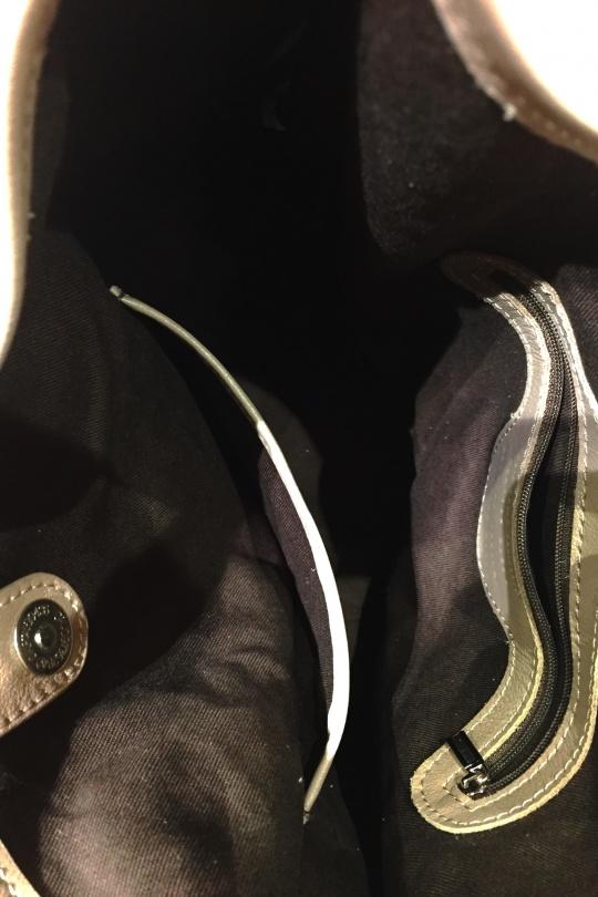 Cabas Maroquinerie Noir SAS ANOUSHKA 9062 Efashion Paris