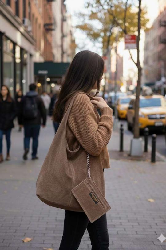 Cabas Maroquinerie Taupe foncé SAS ANOUSHKA 240303 Efashion Paris