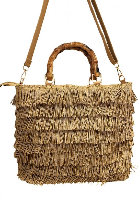 Cabas Maroquinerie Camel SAS ANOUSHKA 493 Efashion Paris