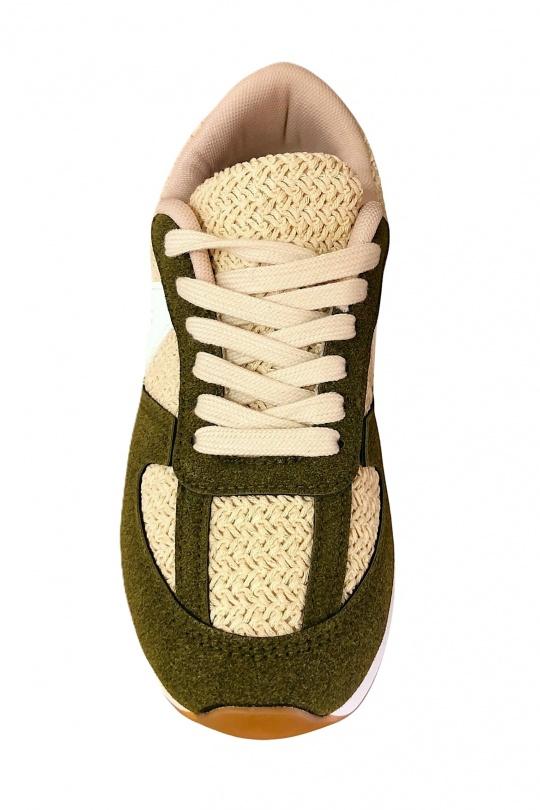 Baskets Chaussures Kaki SAS ANOUSHKA NB12 Efashion Paris