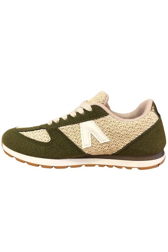 Baskets Chaussures Kaki SAS ANOUSHKA NB12 Efashion Paris