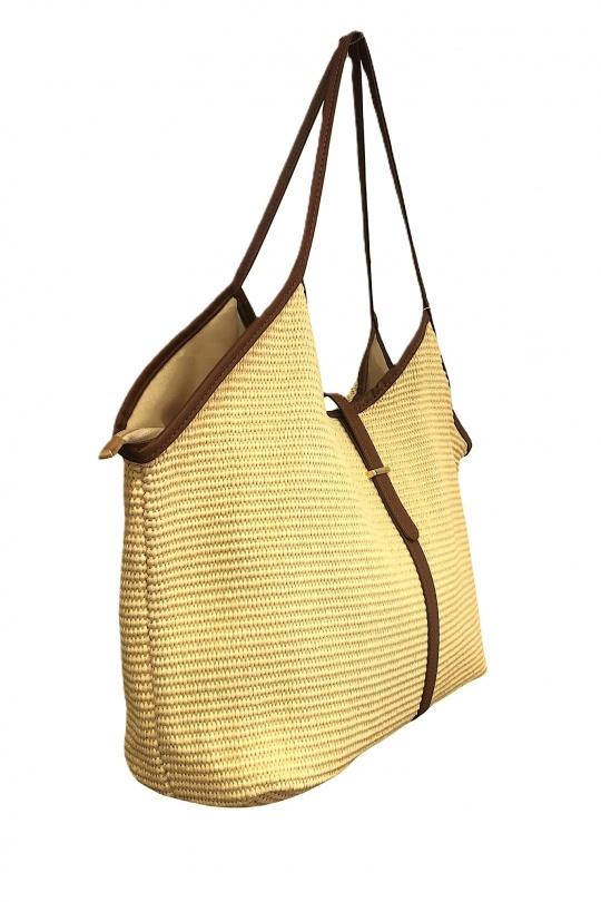 Cabas Maroquinerie Camel SAS ANOUSHKA 492 Efashion Paris