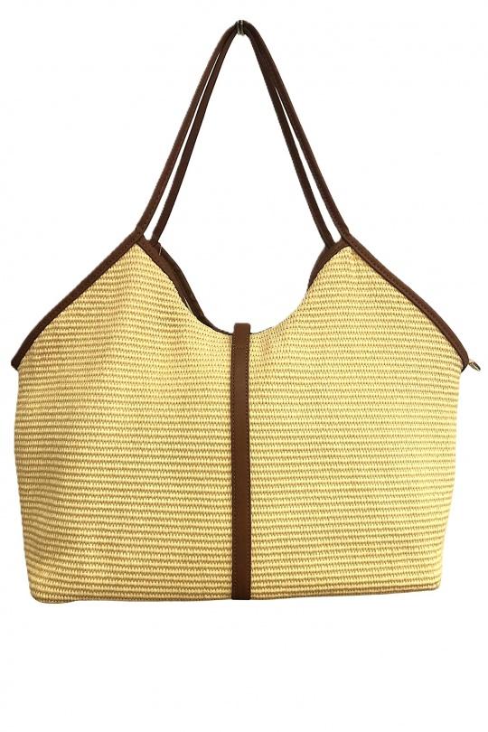 Cabas Maroquinerie Camel SAS ANOUSHKA 492 Efashion Paris