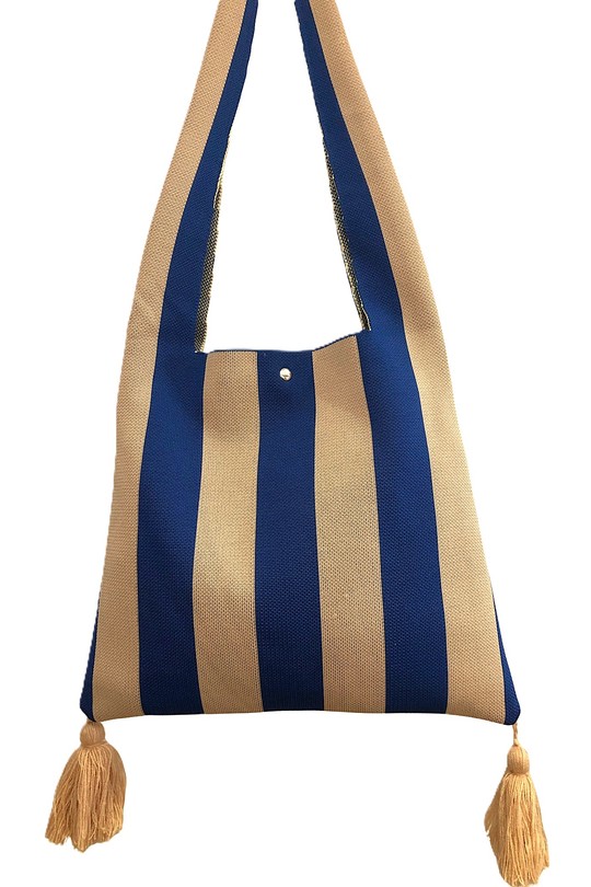 Cabas Maroquinerie Camel/noir SAS ANOUSHKA 26001 Efashion Paris