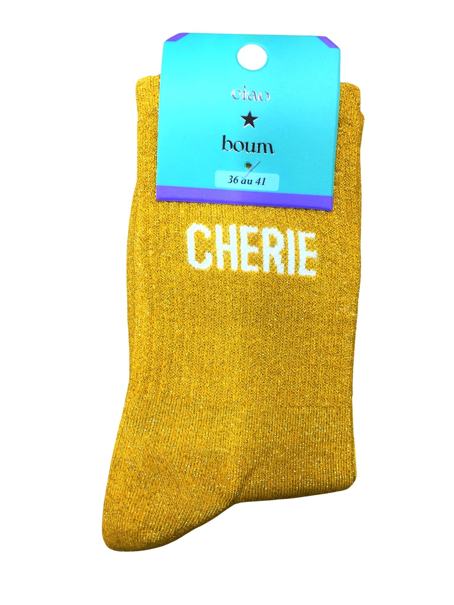 Collants & Chaussettes Femme Jaune moutarde SAS ANOUSHKA B02CHÈRIE #c Efashion Paris