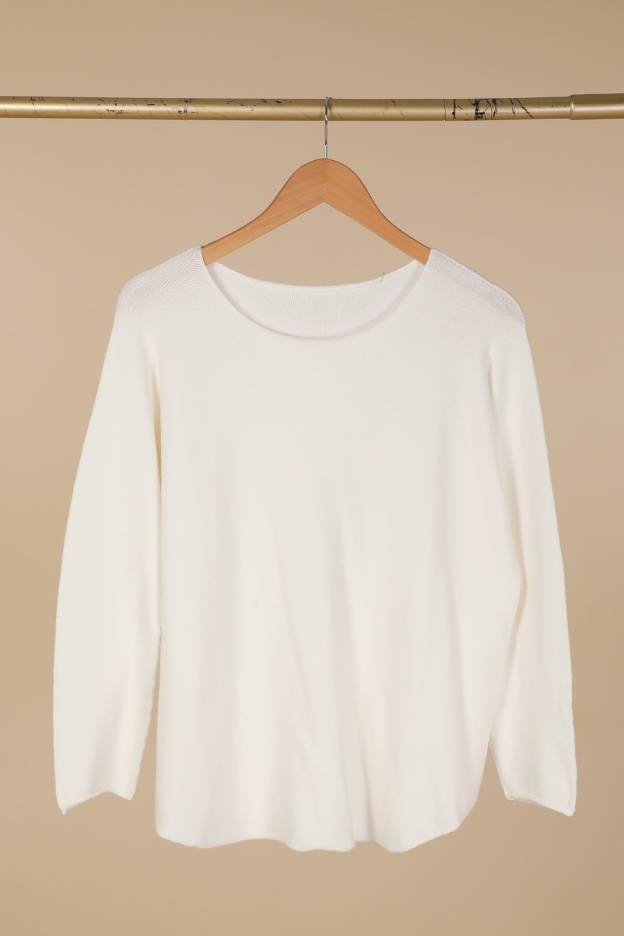 Pull Femme Umbro Blanc Taille L - Coton, Manches Longues, Logo, état Excellent