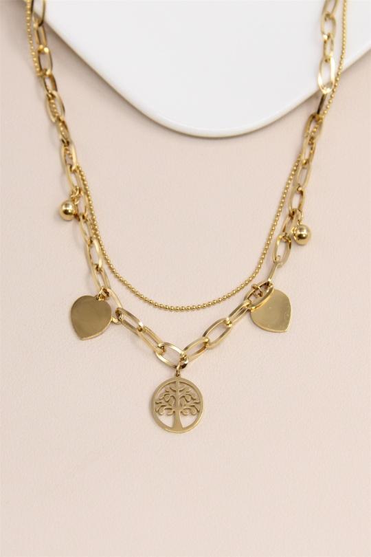 Colliers Accessoires Doré BELLISSIMA 199COL39 Efashion Paris