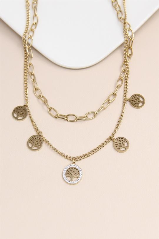 Colliers Accessoires Doré BELLISSIMA 199COL40 Efashion Paris